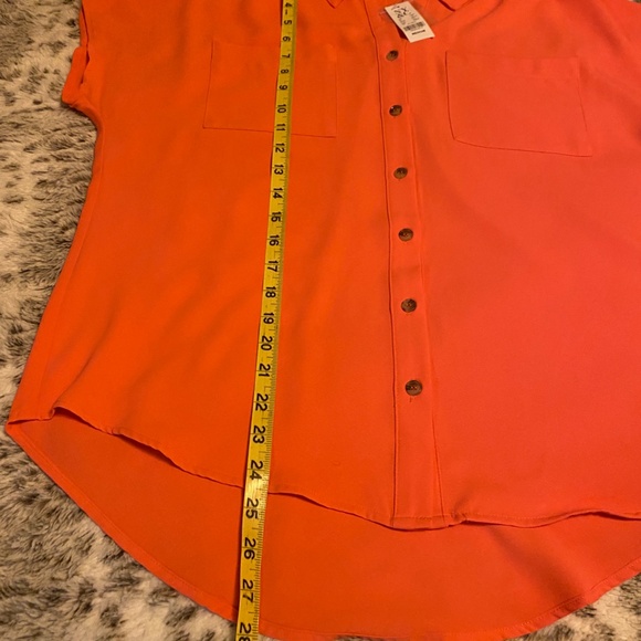 New York and Co Womens Orange Blouse Size M NWT - Picture 8 of 8